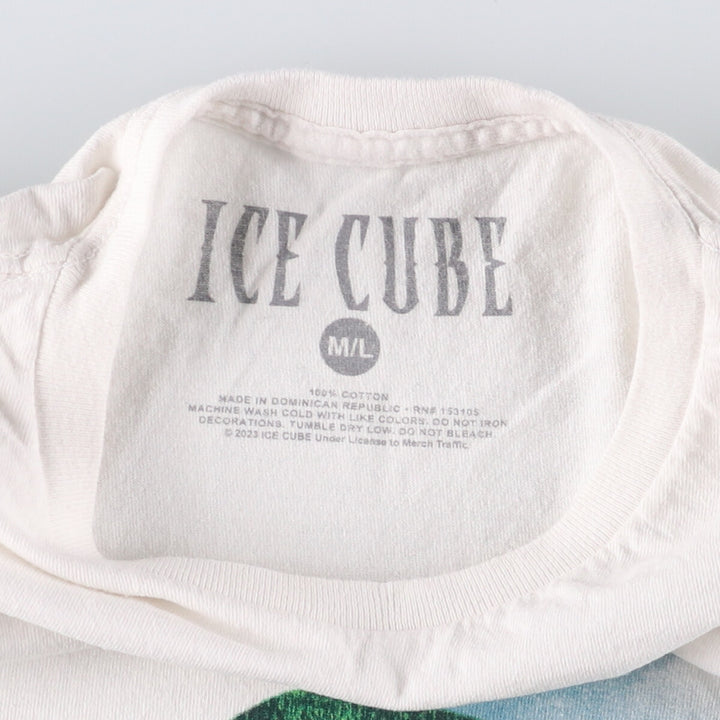 ICE CUBE Rap T-shirt, Men's XL size cotton white type Vintage Second Hand