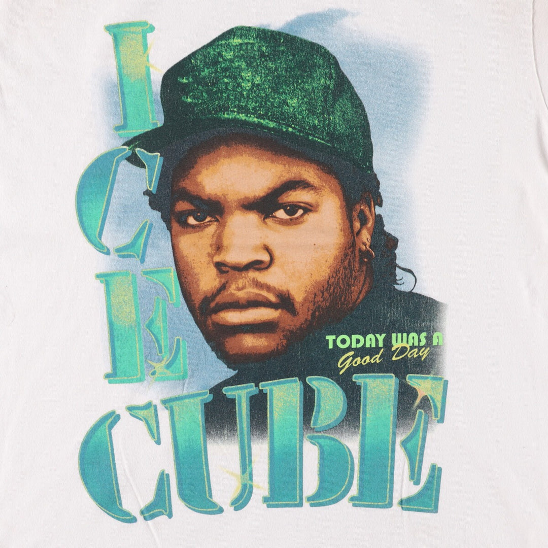ICE CUBE Rap T-shirt, Men's XL size cotton white type Vintage Second Hand