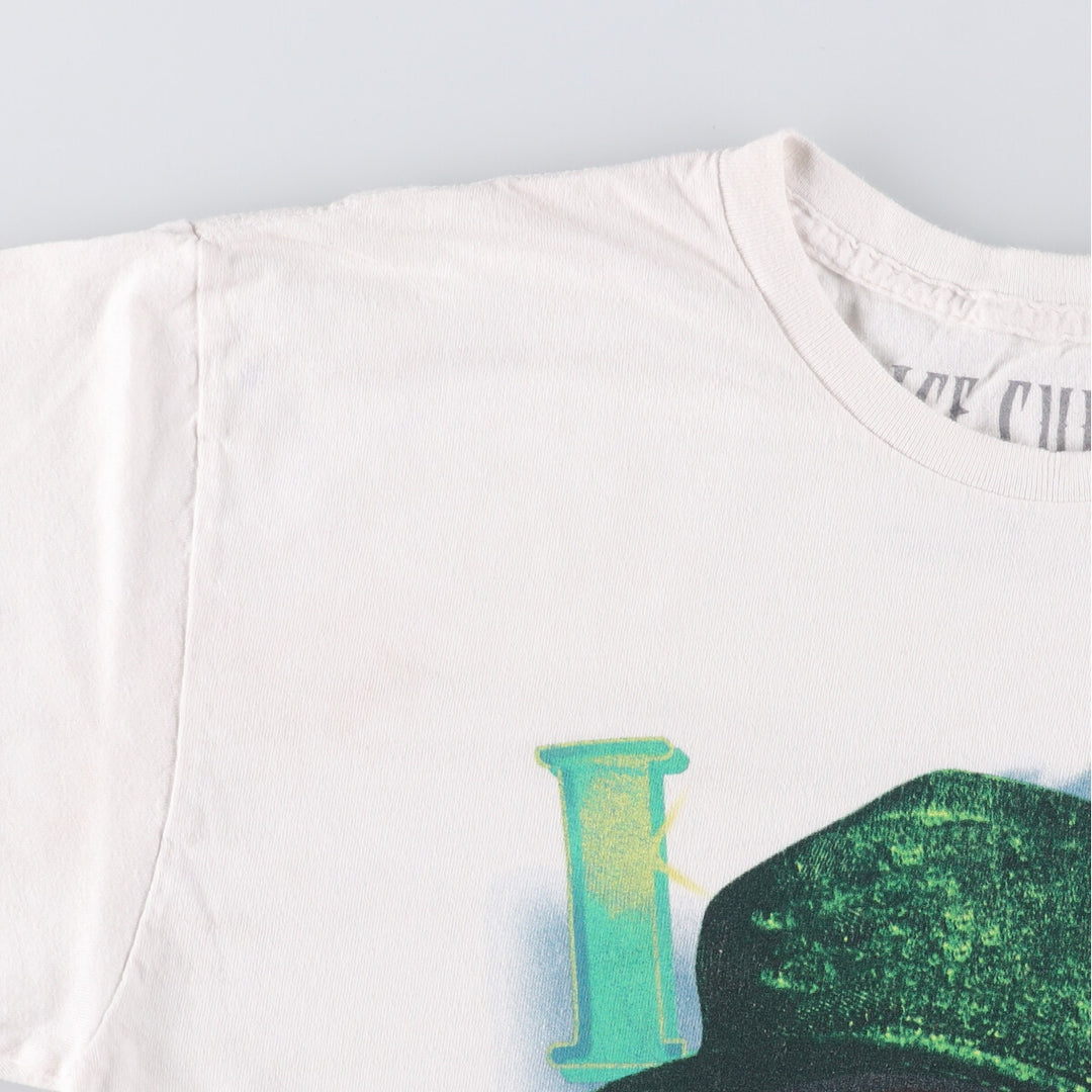 ICE CUBE Rap T-shirt, Men's XL size cotton white type Vintage Second Hand