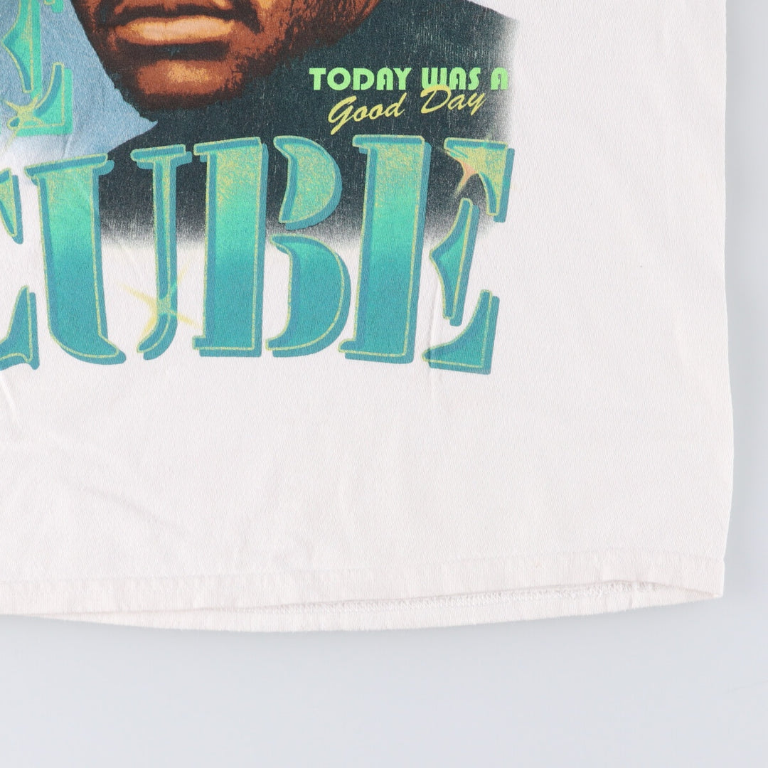 ICE CUBE Rap T-shirt, Men's XL size cotton white type Vintage Second Hand
