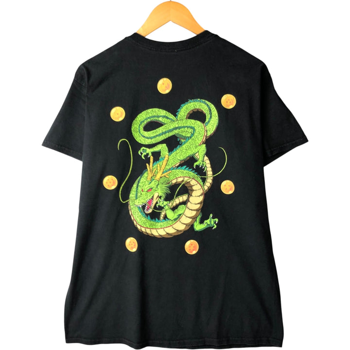 DRAGONBALL Z Dragon Ball Z Son Goku Shenron Anime Character Print T-Shirt Men's Size L cotton black type Vintage Second Hand