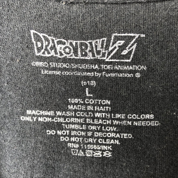 DRAGONBALL Z Dragon Ball Z Son Goku Shenron Anime Character Print T-Shirt Men's Size L cotton black type Vintage Second Hand