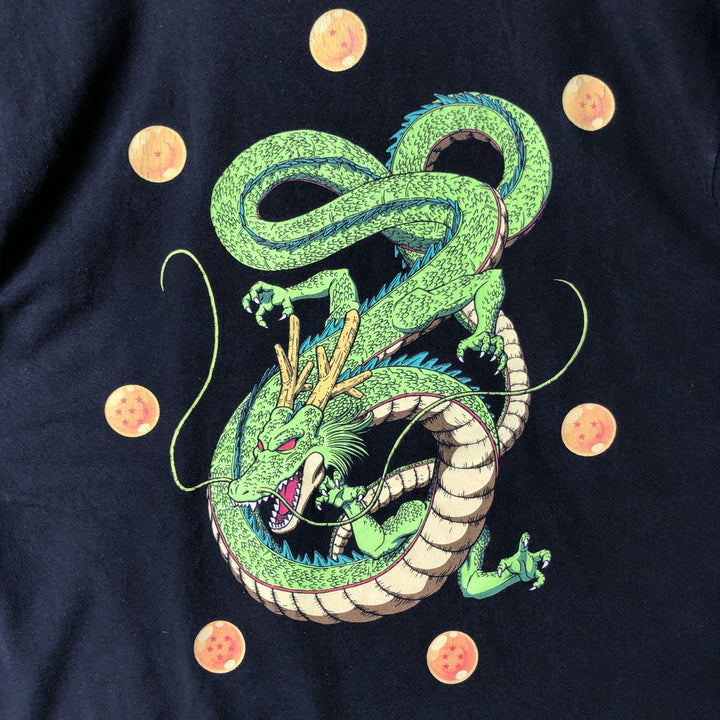 DRAGONBALL Z Dragon Ball Z Son Goku Shenron Anime Character Print T-Shirt Men's Size L cotton black type Vintage Second Hand