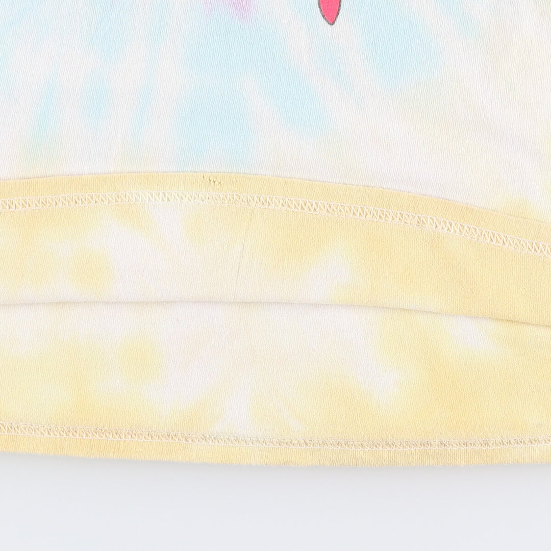 Sailor Moon Tie-Dye Pattern Anime Character Print T-Shirt, Men's Size Small, Double-Sided Print cotton multicolor Vintage Second Hand