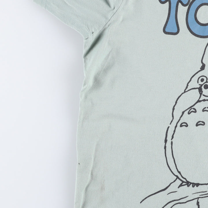 My Neighbor TOTORO Anime Character Print T-Shirt, Men's XXL cotton Mint green Vintage Second Hand