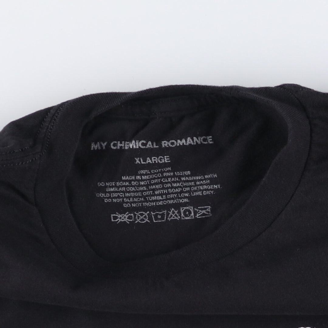MY CHEMICAL ROMANCE My Chemical Romance Band T-shirt Band T Men's XL equivalent cotton black type Vintage Second Hand