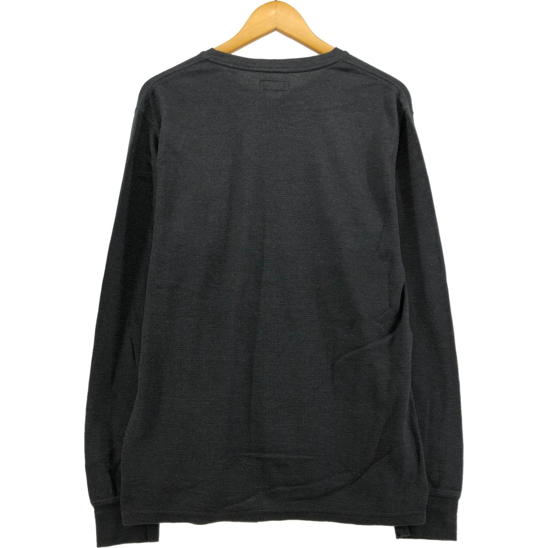 Ralph Lauren POLO RALPH LAUREN SLEEPWEAR Thermal Long T-shirt Waffle Men's L size cotton gray type Vintage Second Hand