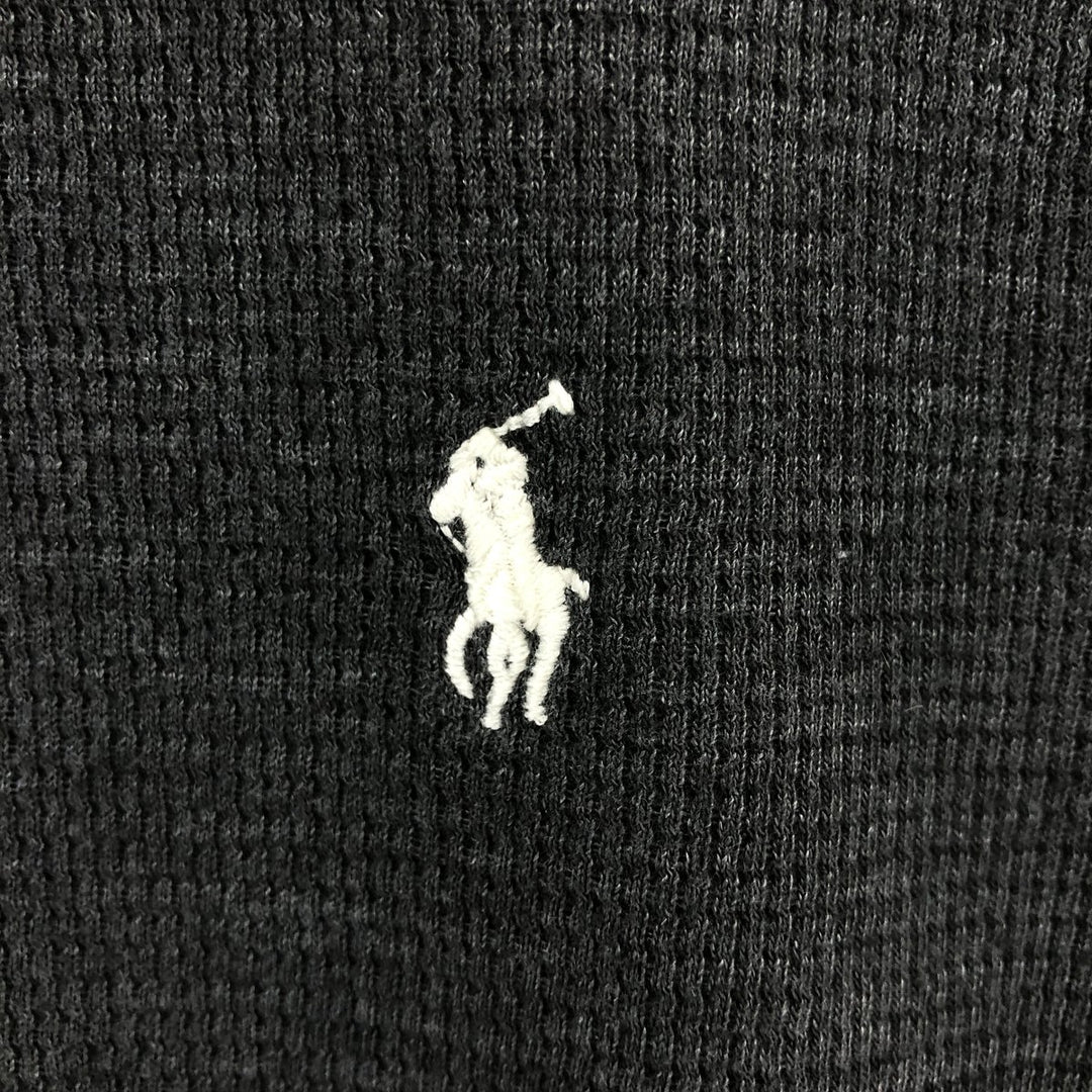 Ralph Lauren POLO RALPH LAUREN SLEEPWEAR Thermal Long T-shirt Waffle Men's L size cotton gray type Vintage Second Hand