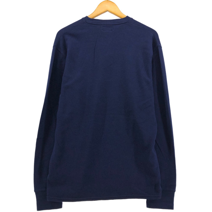 Ralph Lauren POLO RALPH LAUREN Thermal Long T-shirt Waffle Men's XL cotton navy blue type Vintage Second Hand