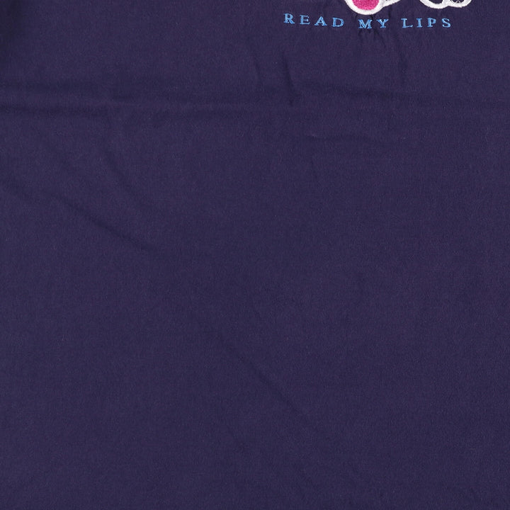 Vintage 90'S Delta DELTA Printed T-shirt, Made in USA, Men's XL cotton navy blue type Vintage Second Hand