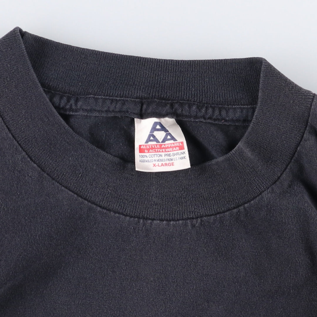 ALSTYLE Printed T-shirt, Men's XL cotton black type Vintage Second Hand