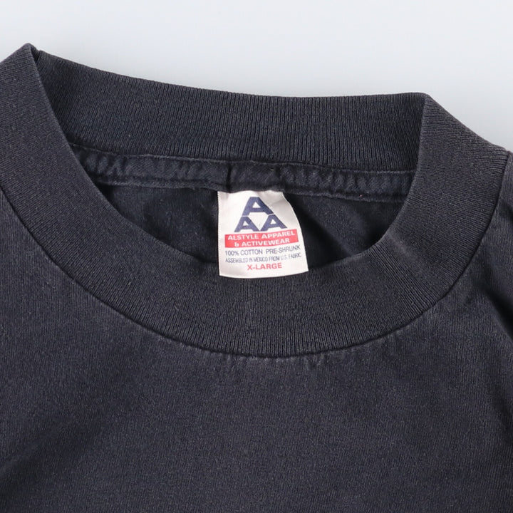 ALSTYLE Printed T-shirt, Men's XL cotton black type Vintage Second Hand