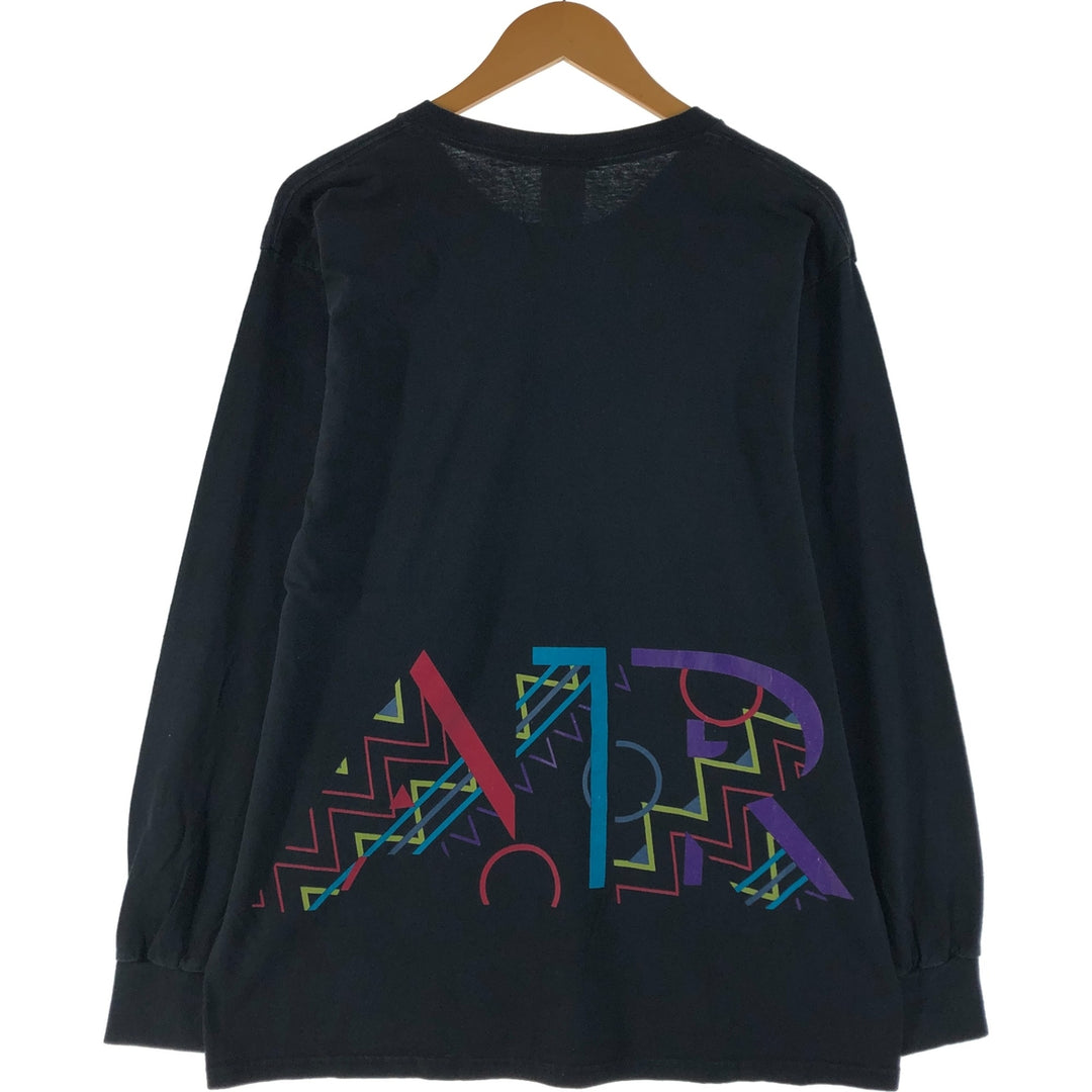 Nike Air Long Sleeve T-Shirt, Made in USA, Men's Size Medium cotton black type Vintage Second Hand