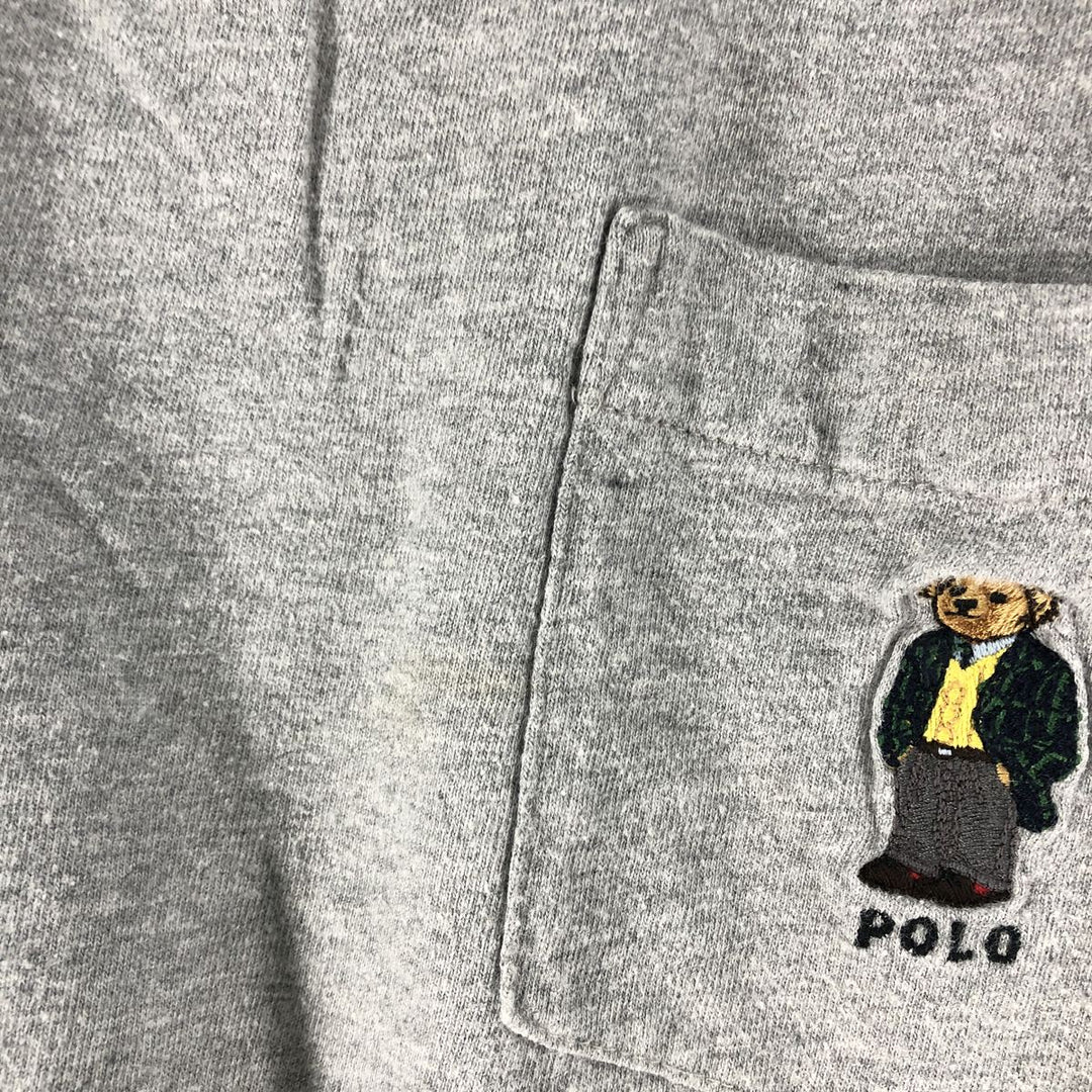 Ralph Lauren POLO by Ralph Lauren long-sleeved T-shirt, men's size M cotton gray type Vintage Second Hand