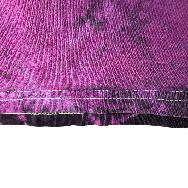 BROKEN PROMISES Death Note Ryuk Tie-Dye Pattern Anime Character Print Long Sleeve T-Shirt, Men's Size L cotton purple type Vintage Second Hand