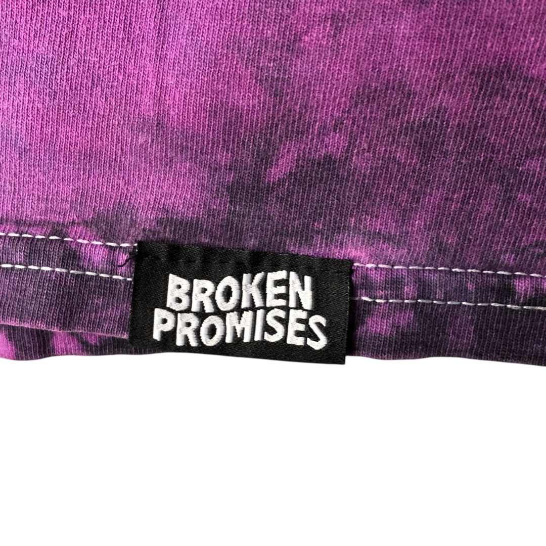 BROKEN PROMISES Death Note Ryuk Tie-Dye Pattern Anime Character Print Long Sleeve T-Shirt, Men's Size L cotton purple type Vintage Second Hand