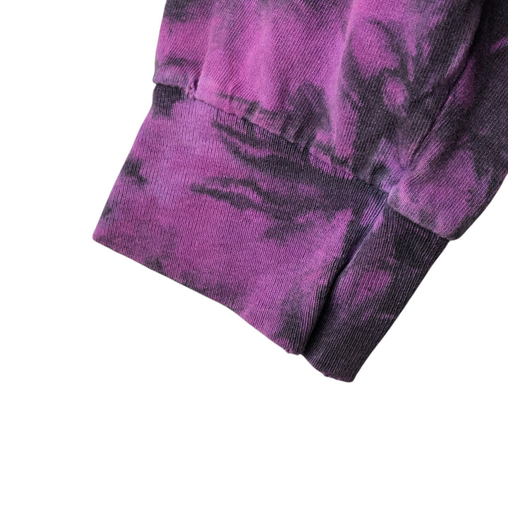 BROKEN PROMISES Death Note Ryuk Tie-Dye Pattern Anime Character Print Long Sleeve T-Shirt, Men's Size L cotton purple type Vintage Second Hand