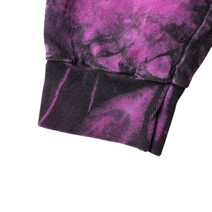 BROKEN PROMISES Death Note Ryuk Tie-Dye Pattern Anime Character Print Long Sleeve T-Shirt, Men's Size L cotton purple type Vintage Second Hand