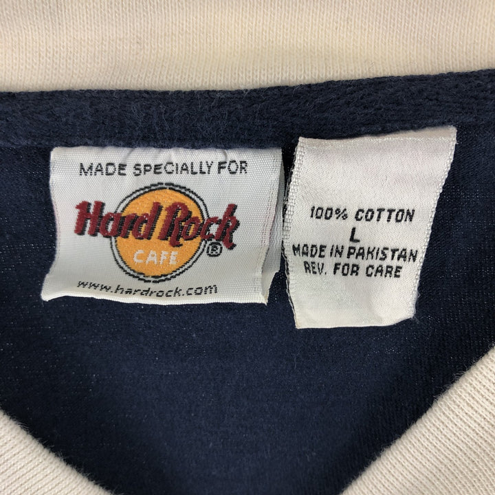 90'S Vintage Hard Rock Cafe Long Sleeve T-Shirt, Men's Size L cotton navy blue type Vintage Second Hand