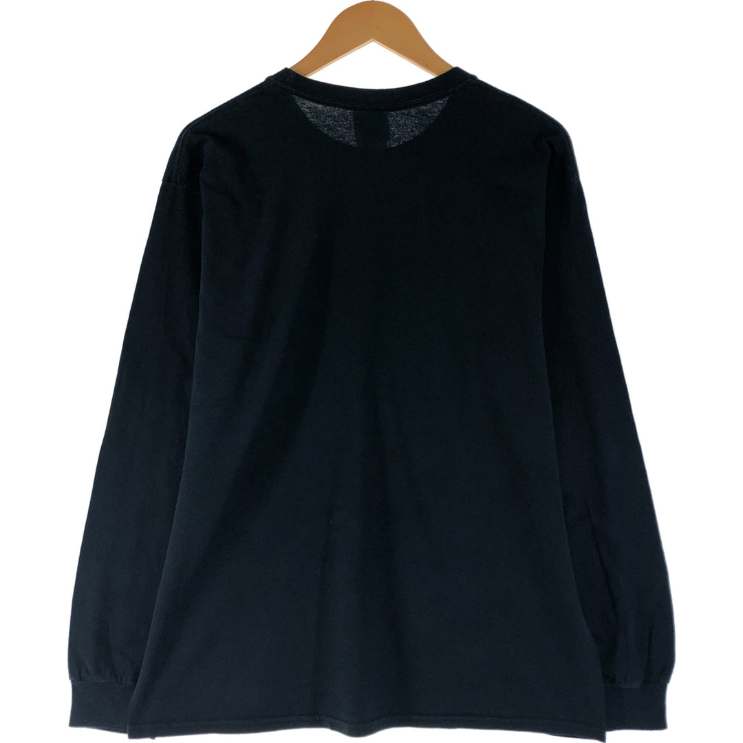 Thrasher Fire Pattern Long Sleeve T-Shirt, Men's Size L cotton black type Vintage Second Hand