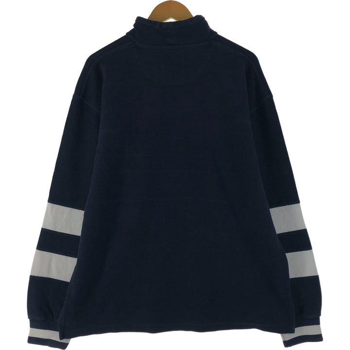 Pendleton High Neck Long T-Shirt, Men's Size L cotton navy blue type Vintage Second Hand