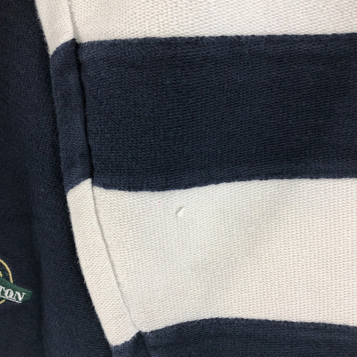 Pendleton High Neck Long T-Shirt, Men's Size L cotton navy blue type Vintage Second Hand