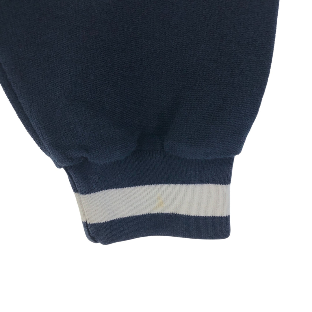 Pendleton High Neck Long T-Shirt, Men's Size L cotton navy blue type Vintage Second Hand