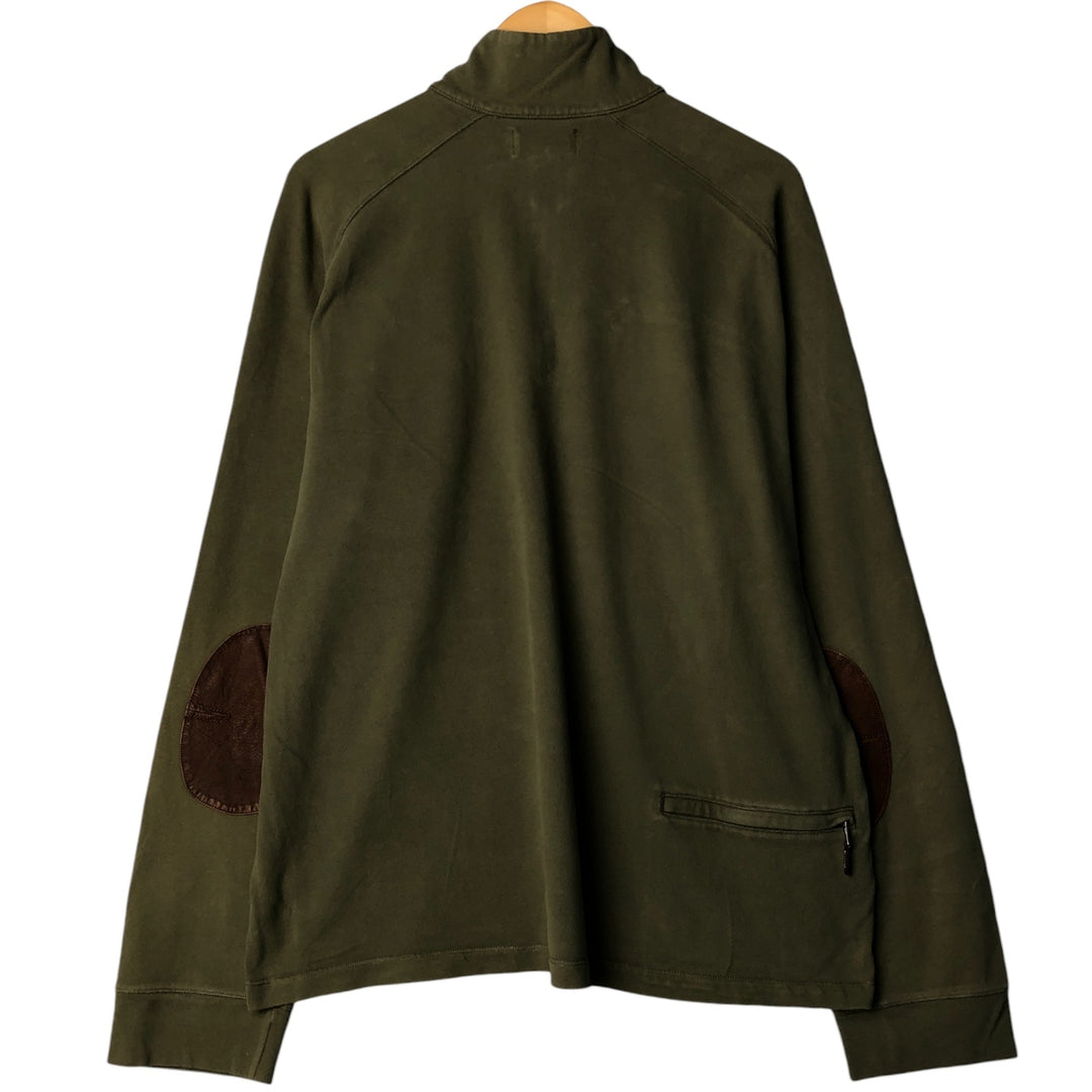 Ralph Lauren POLO by Ralph Lauren Half-Zip Long T-Shirt, Men's XXL cotton Khaki type brown Vintage Second Hand
