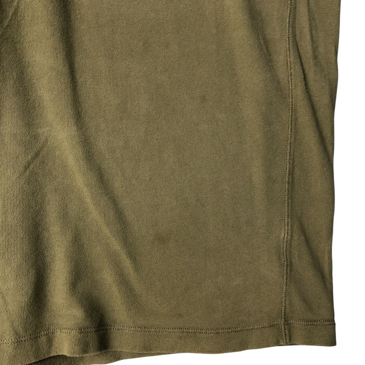 Ralph Lauren POLO by Ralph Lauren Half-Zip Long T-Shirt, Men's XXL cotton Khaki type brown Vintage Second Hand