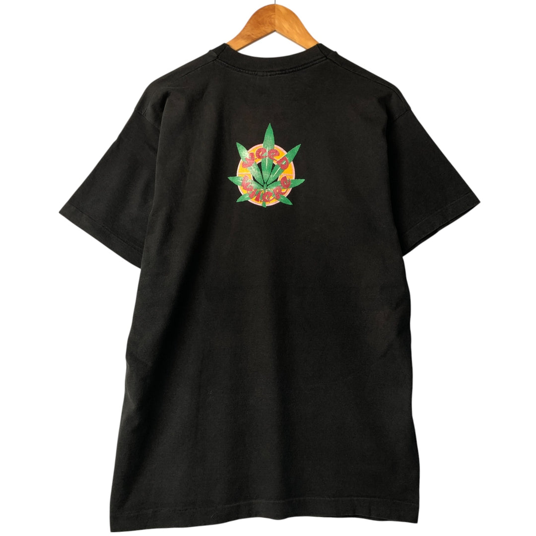 Vintage 90'S Fruit of the Loom Marijuana Legalization Print T-Shirt Made in USA Men's L cotton black type Vintage Second Hand