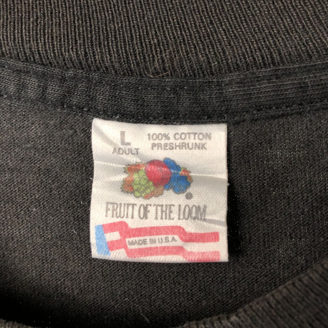 Vintage 90'S Fruit of the Loom Marijuana Legalization Print T-Shirt Made in USA Men's L cotton black type Vintage Second Hand