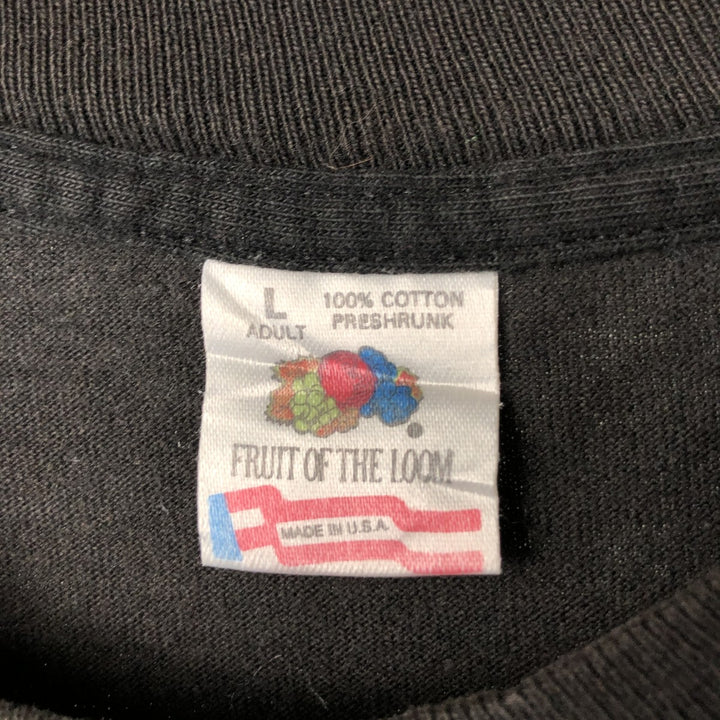 Vintage 90'S Fruit of the Loom Marijuana Legalization Print T-Shirt Made in USA Men's L cotton black type Vintage Second Hand
