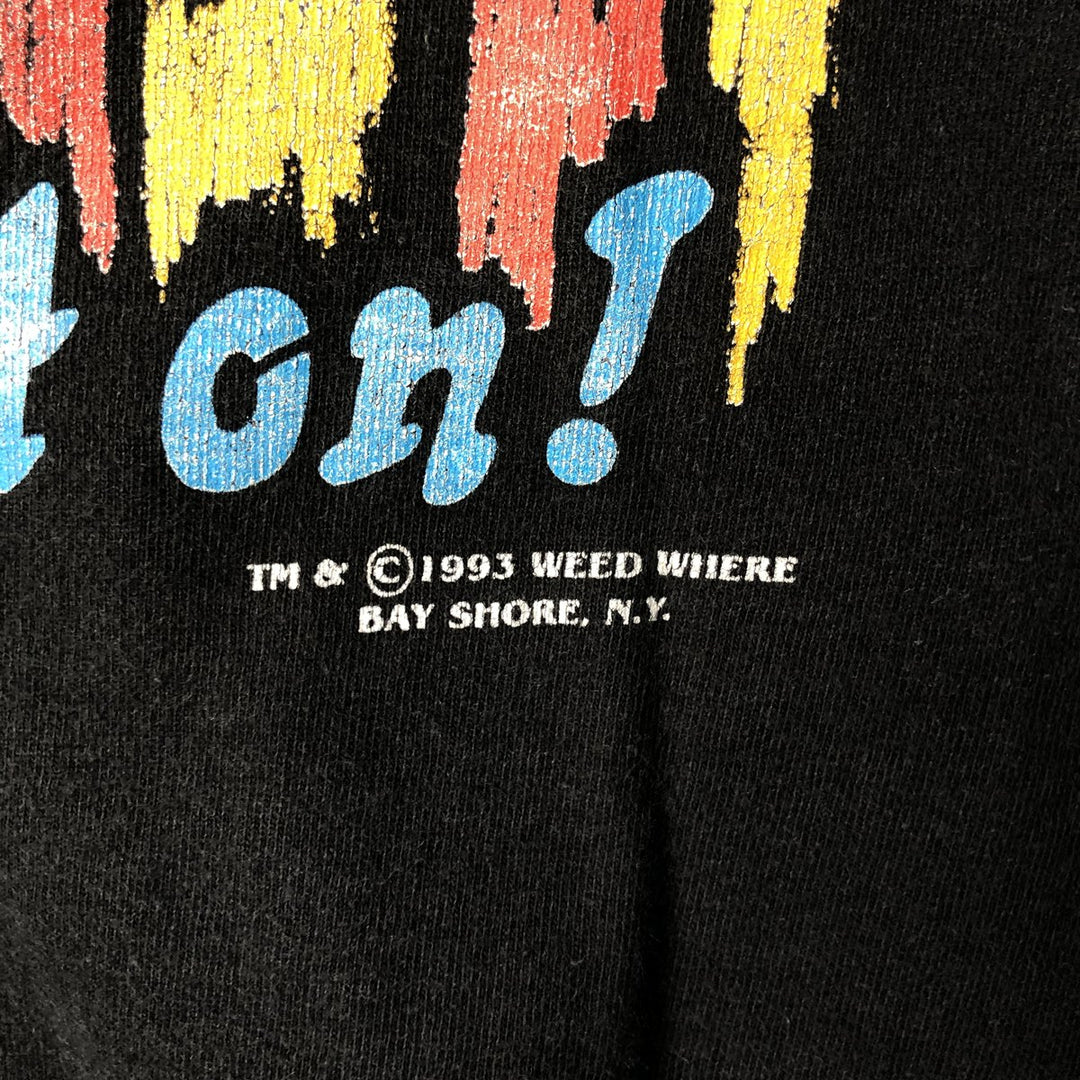 Vintage 90'S Fruit of the Loom Marijuana Legalization Print T-Shirt Made in USA Men's L cotton black type Vintage Second Hand