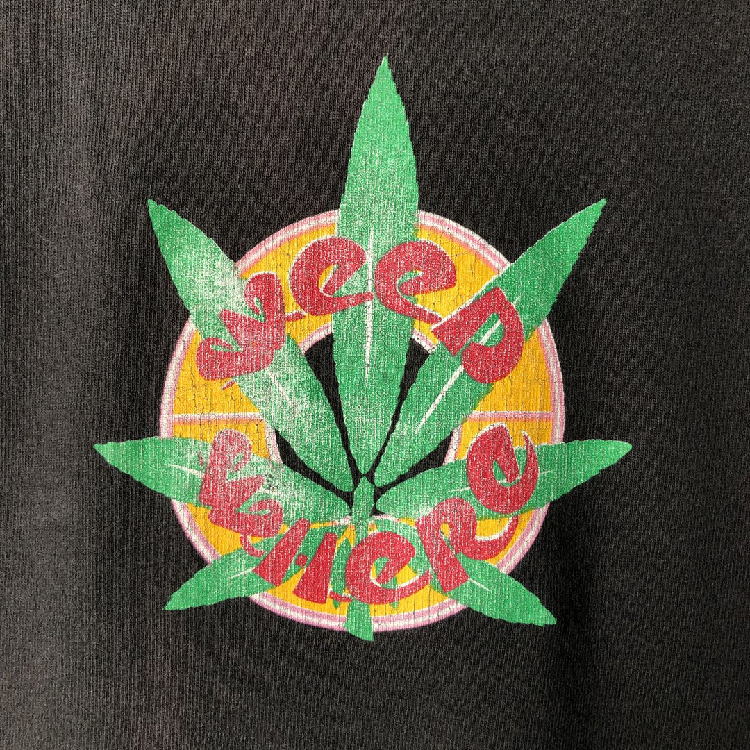 Vintage 90'S Fruit of the Loom Marijuana Legalization Print T-Shirt Made in USA Men's L cotton black type Vintage Second Hand