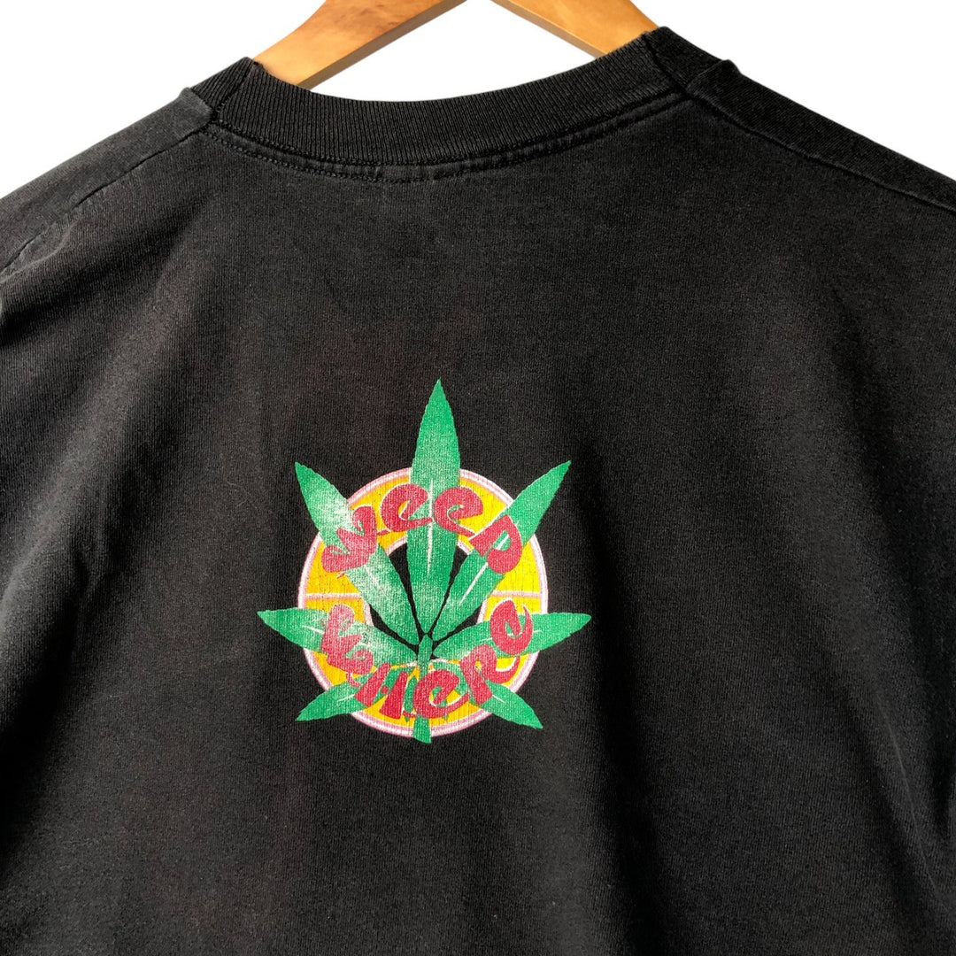 Vintage 90'S Fruit of the Loom Marijuana Legalization Print T-Shirt Made in USA Men's L cotton black type Vintage Second Hand