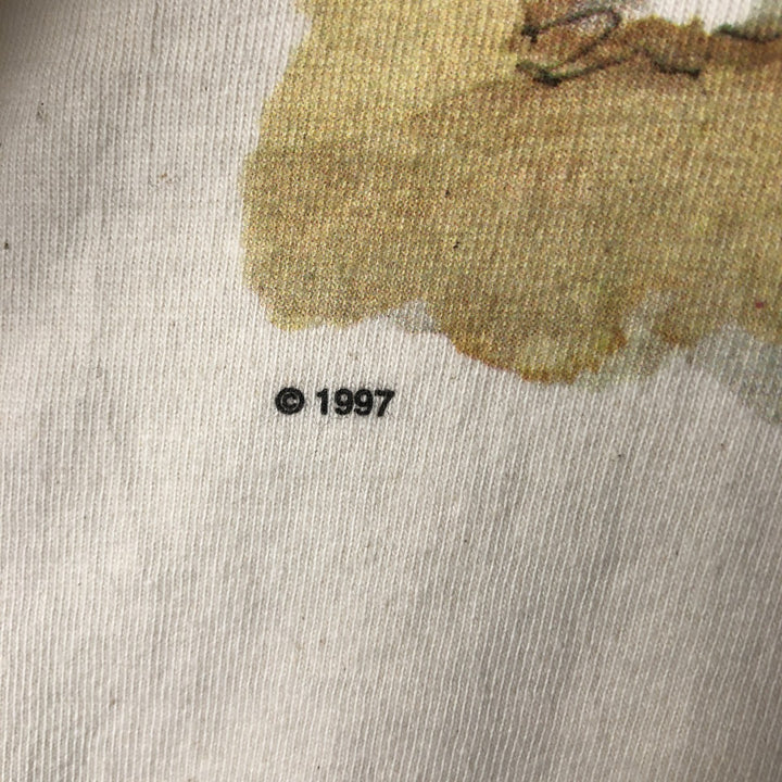 90'S Hanes BEEFY-T printed T-shirt, men's size L, vintage cotton unbleached Vintage Second Hand