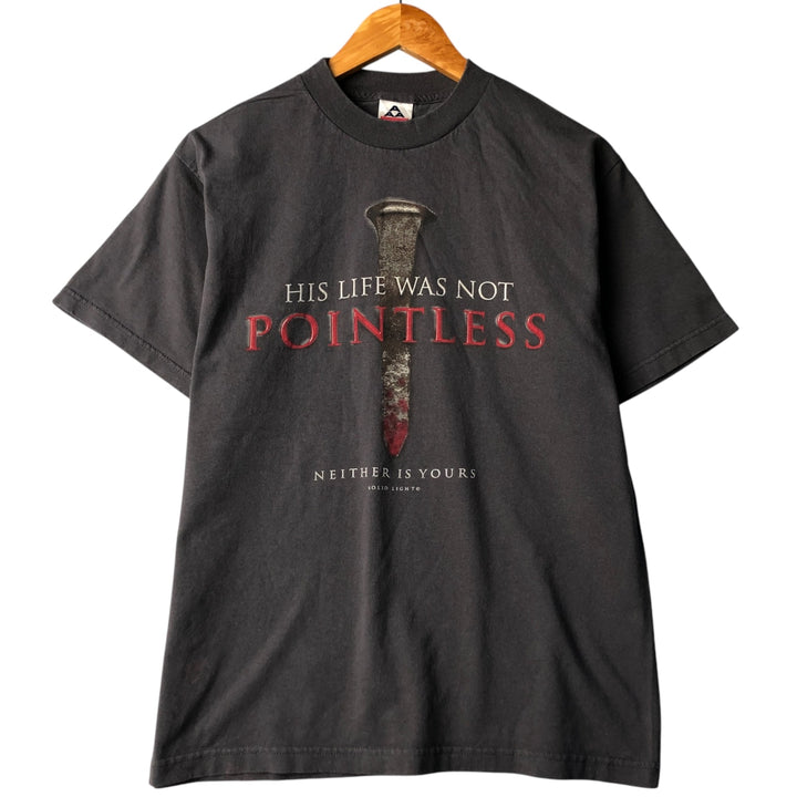 ALSTYLE JESUS CHRIST Jesus Christ Print T-shirt Men's M size cotton Charcoal Vintage Second Hand