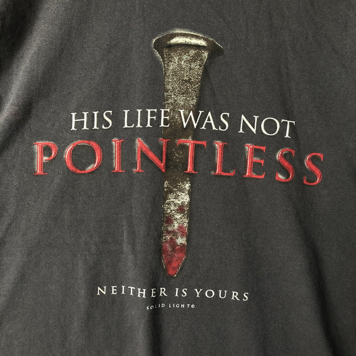 ALSTYLE JESUS CHRIST Jesus Christ Print T-shirt Men's M size cotton Charcoal Vintage Second Hand
