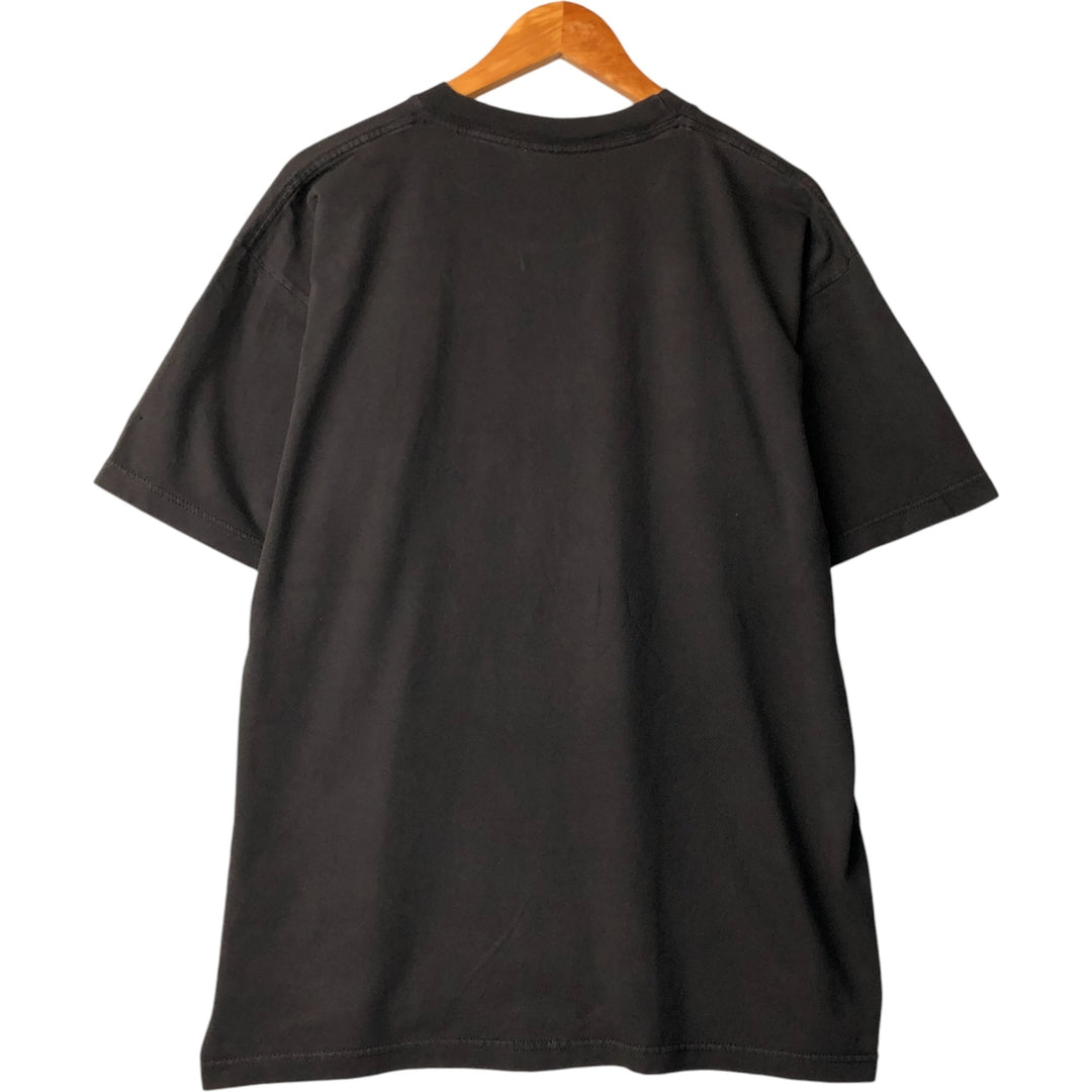 90'S Q-TEES Message Print T-Shirt Made in USA Men's XL Vintage cotton black type Vintage Second Hand