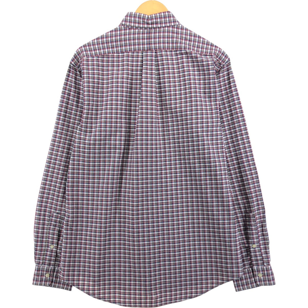 Ralph Lauren CUSTOM FIT long sleeve button down check shirt, men's size L cotton Blue type light blue Vintage Second Hand