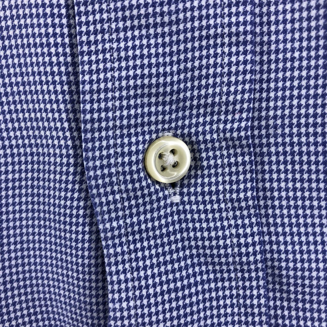 Ralph Lauren BLAKE long sleeve button down check shirt, men's XL size cotton Blue type light blue Vintage Second Hand