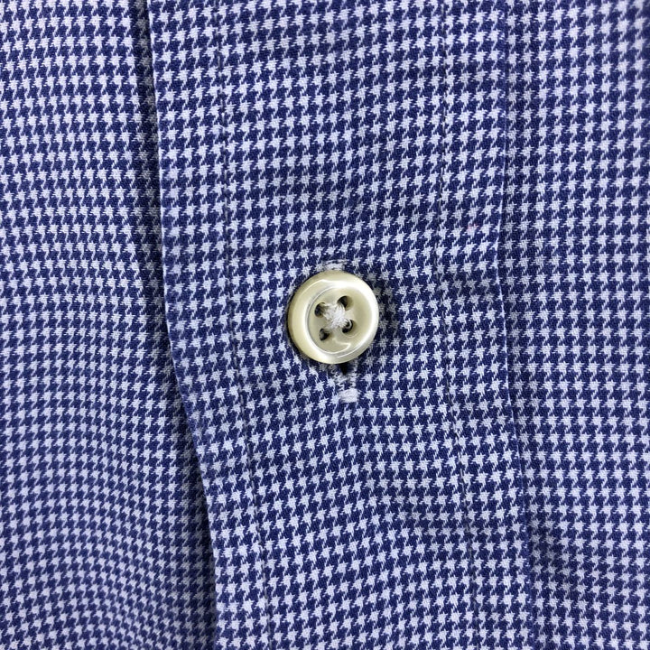 Ralph Lauren BLAKE long sleeve button down check shirt, men's XL size cotton Blue type light blue Vintage Second Hand
