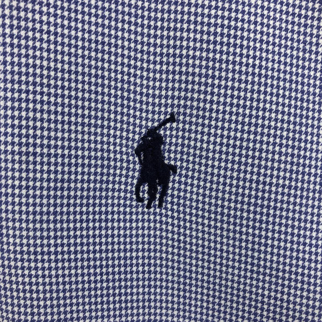Ralph Lauren BLAKE long sleeve button down check shirt, men's XL size cotton Blue type light blue Vintage Second Hand
