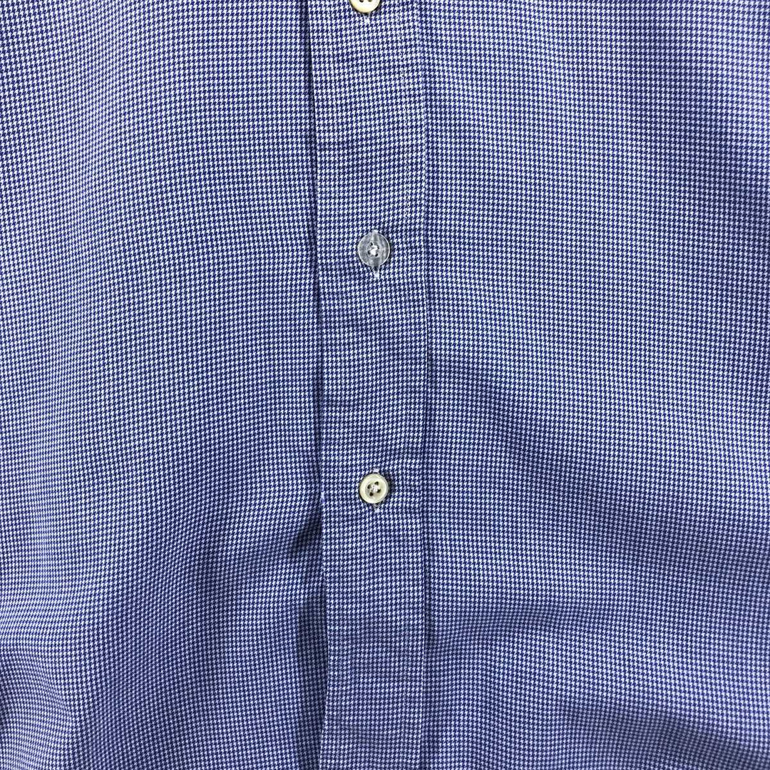 Ralph Lauren BLAKE long sleeve button down check shirt, men's XL size cotton Blue type light blue Vintage Second Hand