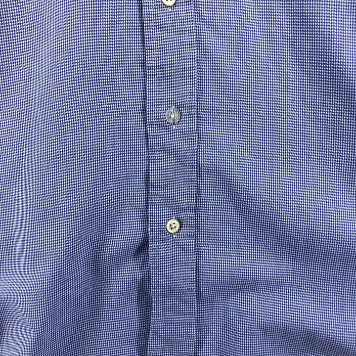 Ralph Lauren BLAKE long sleeve button down check shirt, men's XL size cotton Blue type light blue Vintage Second Hand