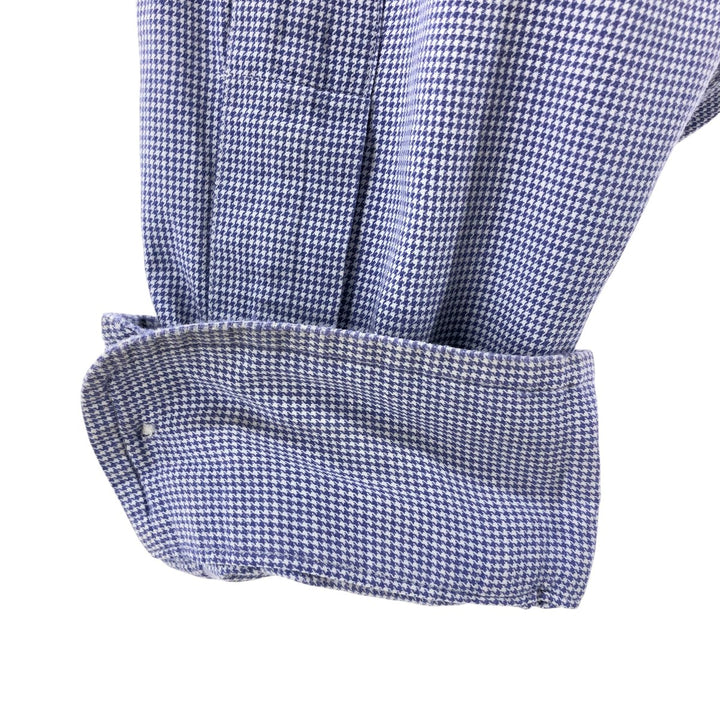 Ralph Lauren BLAKE long sleeve button down check shirt, men's XL size cotton Blue type light blue Vintage Second Hand