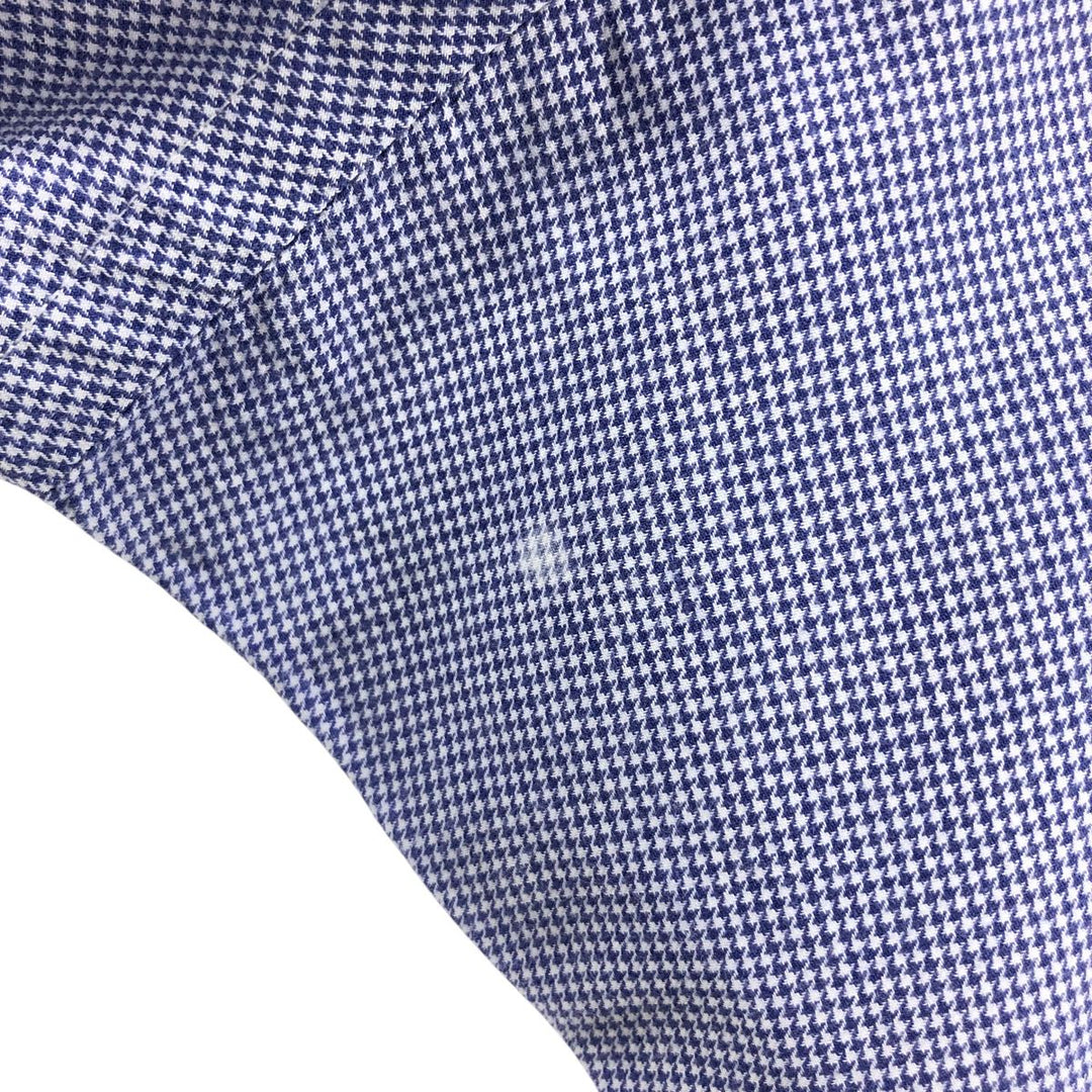 Ralph Lauren BLAKE long sleeve button down check shirt, men's XL size cotton Blue type light blue Vintage Second Hand