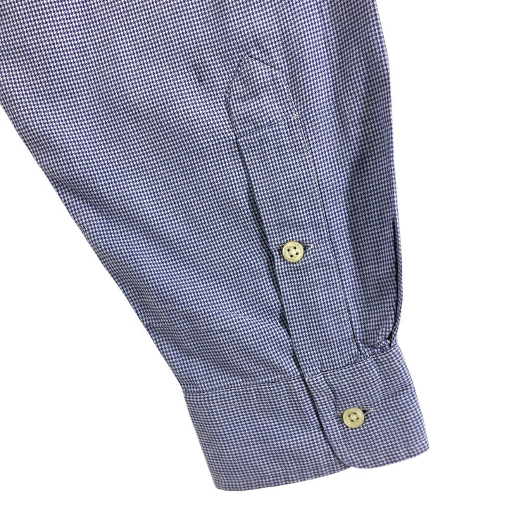 Ralph Lauren BLAKE long sleeve button down check shirt, men's XL size cotton Blue type light blue Vintage Second Hand