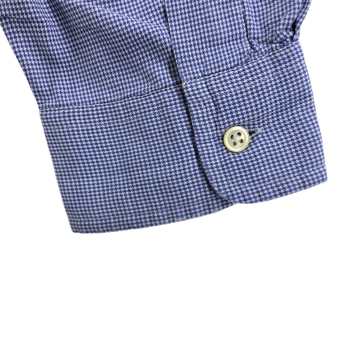 Ralph Lauren BLAKE long sleeve button down check shirt, men's XL size cotton Blue type light blue Vintage Second Hand