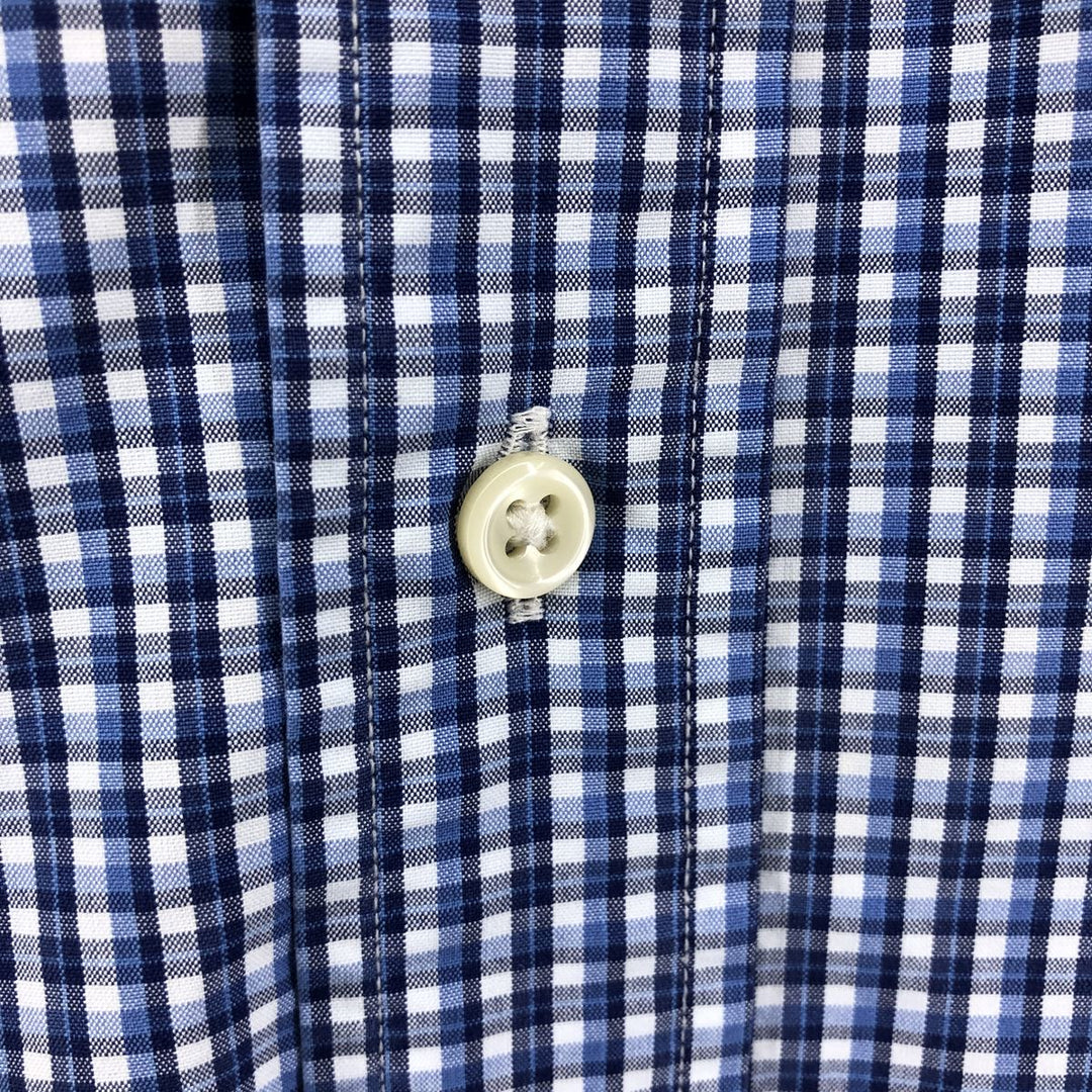 Ralph Lauren Classic Fit Long Sleeve Button Down Check Shirt Men's XL cotton blue type Vintage Second Hand